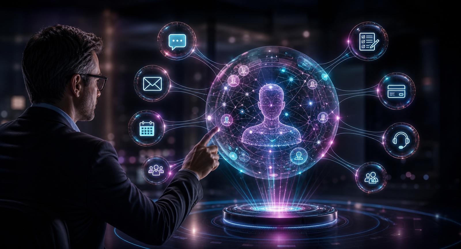 Unified CRM customer hub connecting communication, leads and payment channels